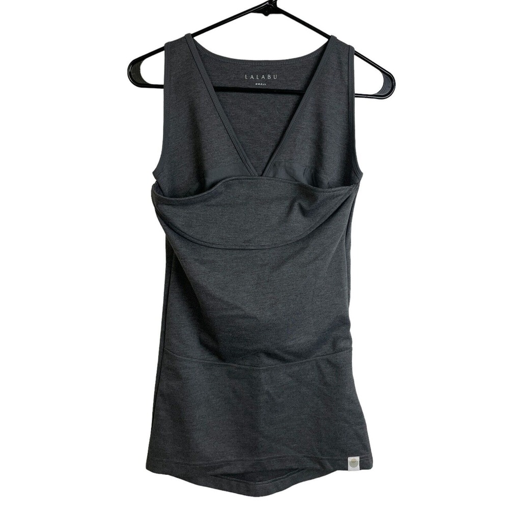 Lalabu Soothe Shirt Small Womens Gray Tank Shirt Baby Wearing Carrier Pouch